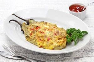 Hur man lagar tortang talong med ägg