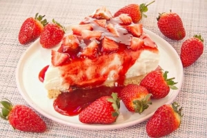 Hur man gör en enkel no bake strawberry cheesecake