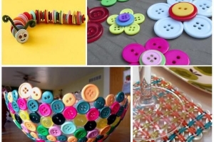 Hur man gör hantverk med knappar - 5 diy-tutorials
