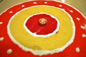 Hur man gör rangoli med prickar steg för steg